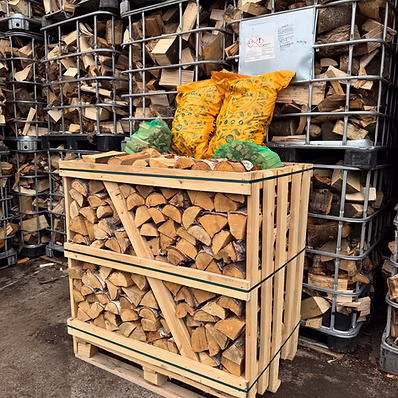 Premium Split Firewood Crate with Kindling